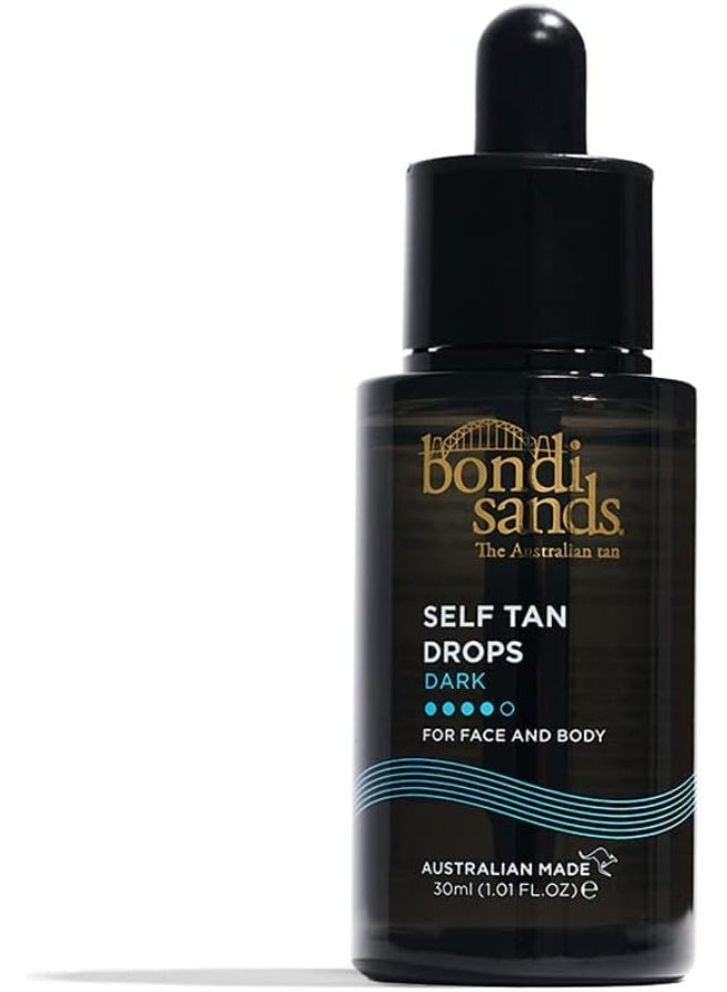 BONDI SANDS Self Tanning Face Drops Dark 30ml – Customizable Facial Tan - Image 1